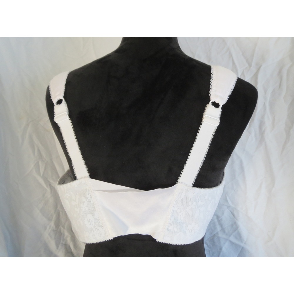 Women's Playtex Front Clasp Bra White Lace Full Coverage Wireless 44C 0897‎ - Picture 4 of 5